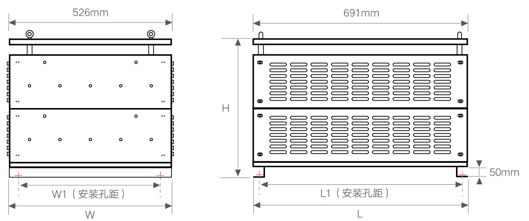 LBRB电阻箱产品尺寸图